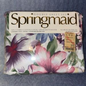 Vintage Springmaid Floral Double Sheet Set